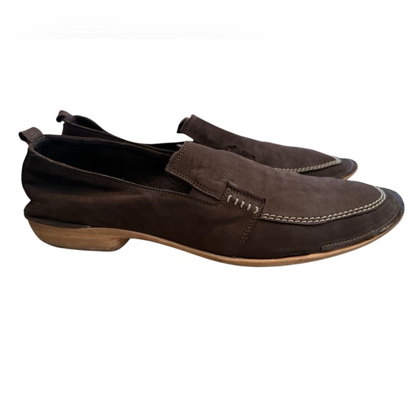 Aketohn Italian Leather Vero Cuoio Slip-On Loafers Moc Stitch Men’s 44.5 (US 11) - Picture 1 of 5